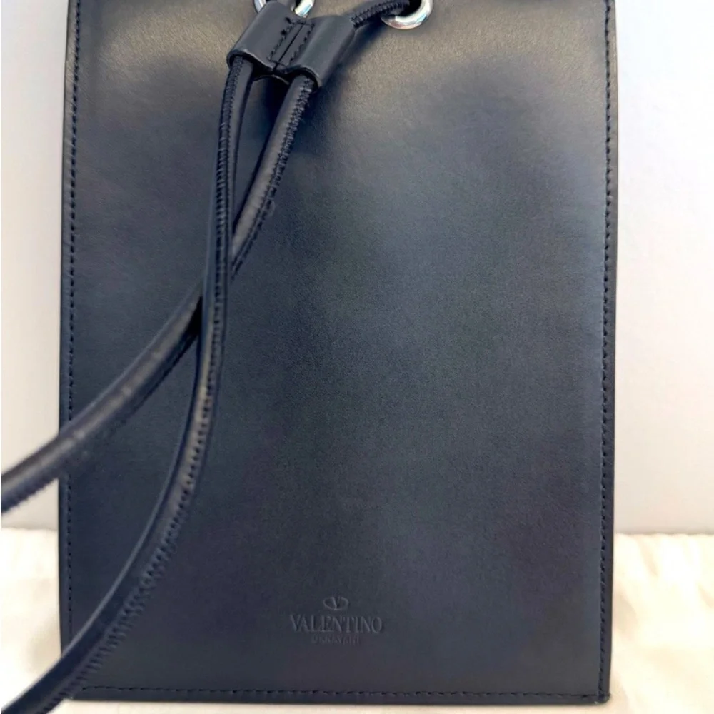 Valentino Black Unisex Neck Pouch - Picture 2 of 11